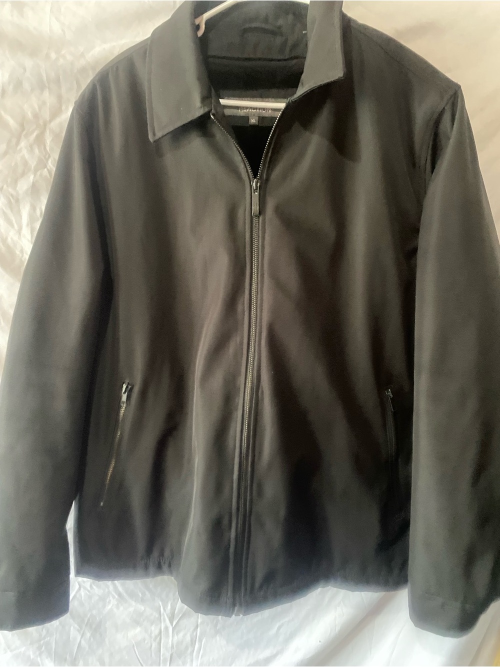 Kenneth Cole Reaction Men's Black Lightweight Zip Shirt Jacket